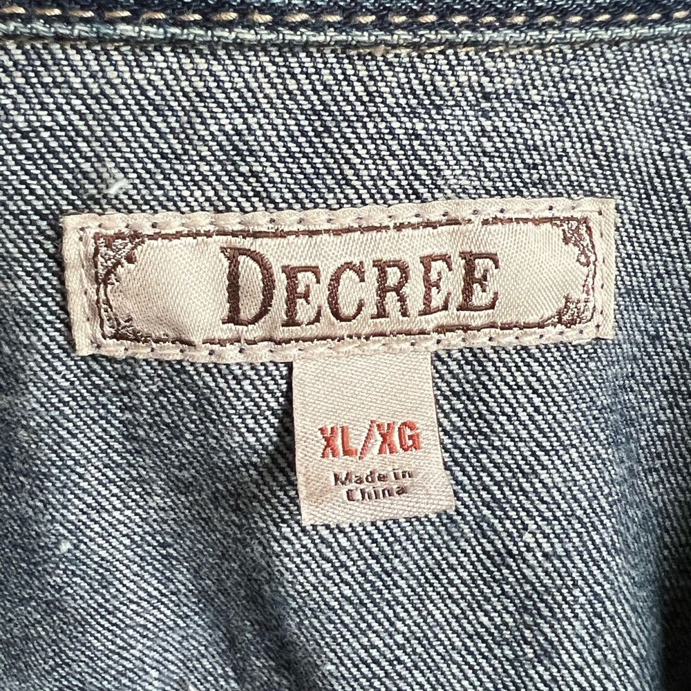 Decree Distressed Denim Jacket - image 3